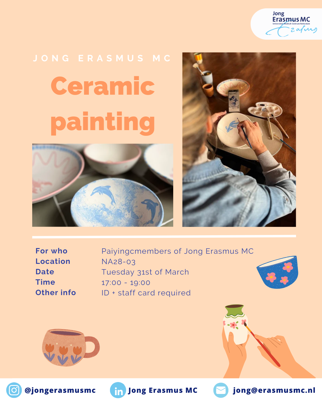 Keramiek schilderen - alleen betaalde leden 