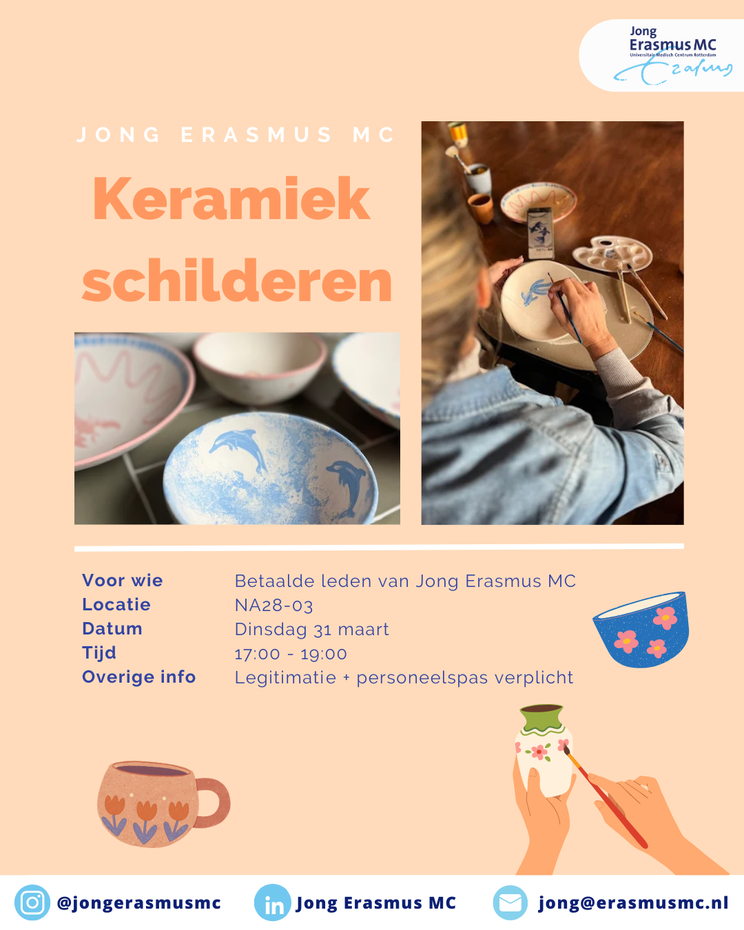 Keramiek schilderen - alleen betaalde leden 