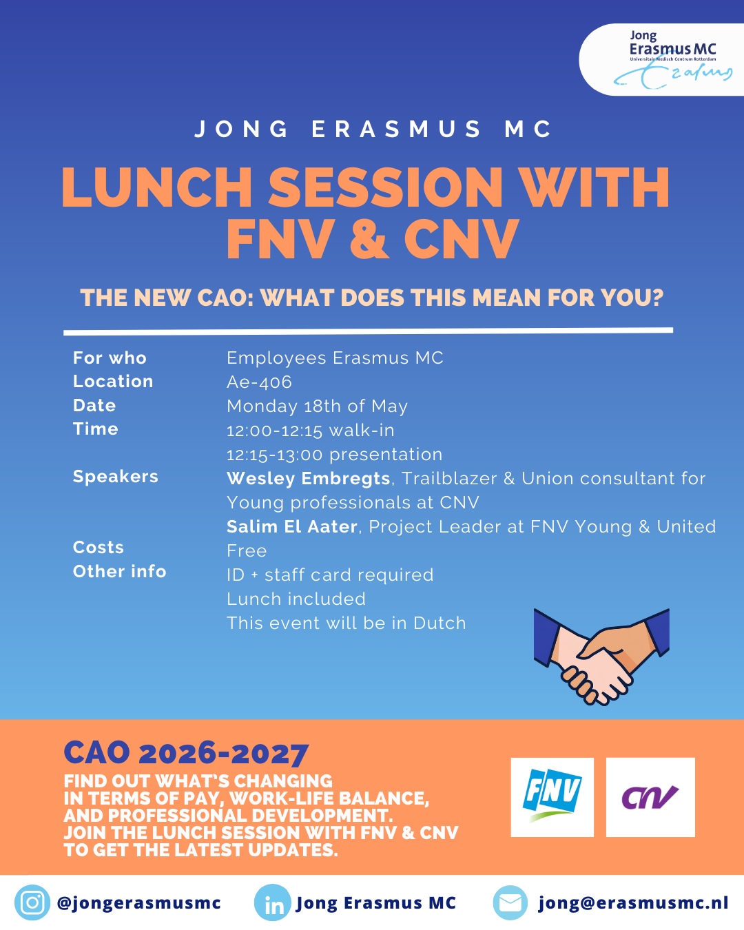 Lunchlezing - Vakbonden FNV en CNV