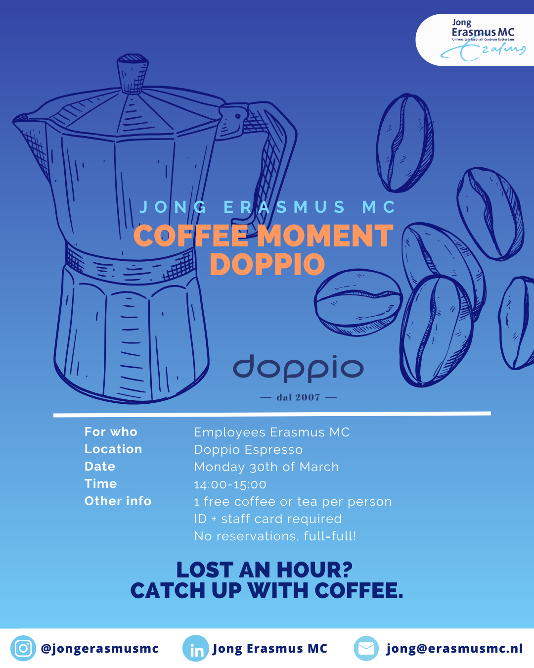 Koffie moment bij Doppio 