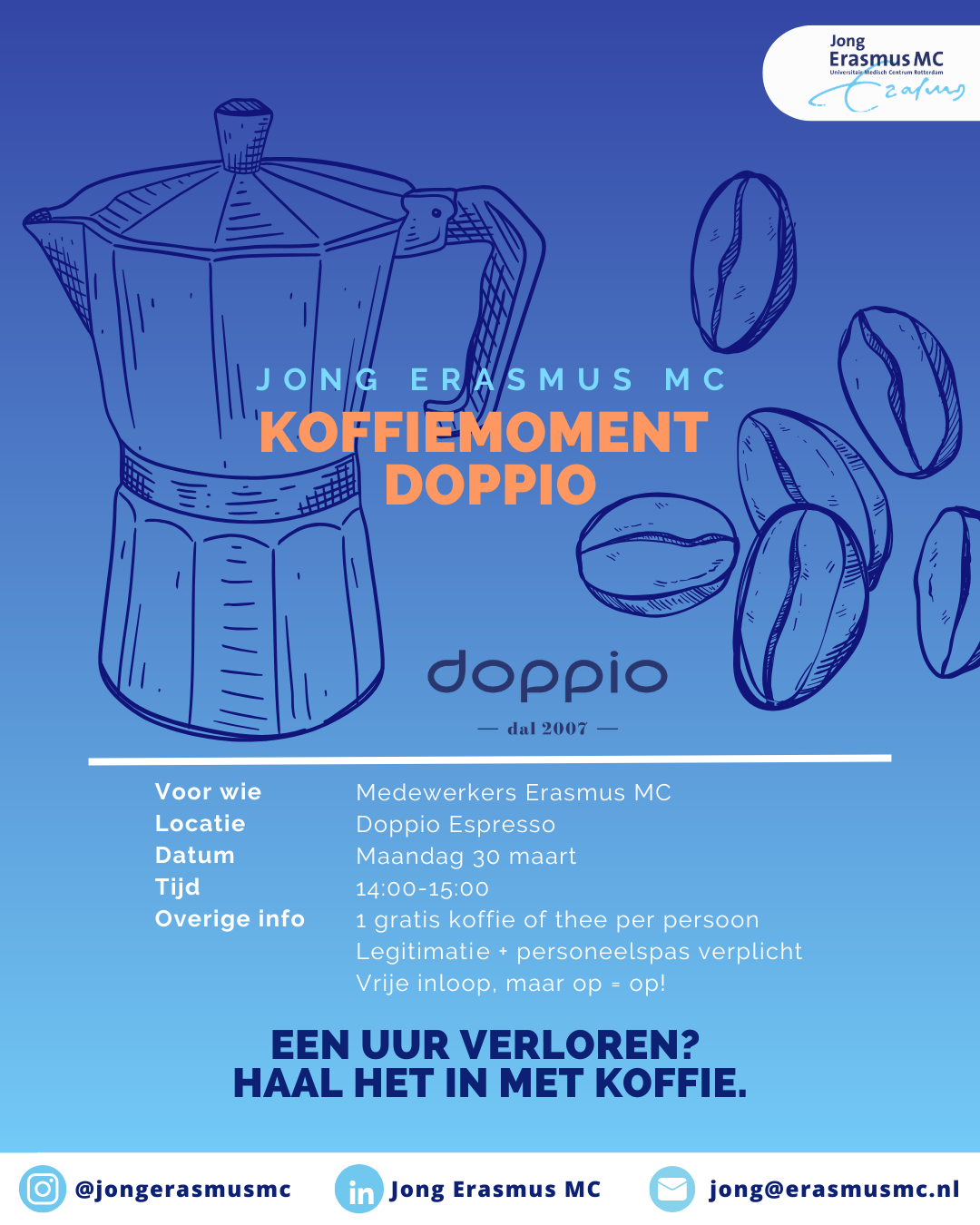 Koffie moment bij Doppio 