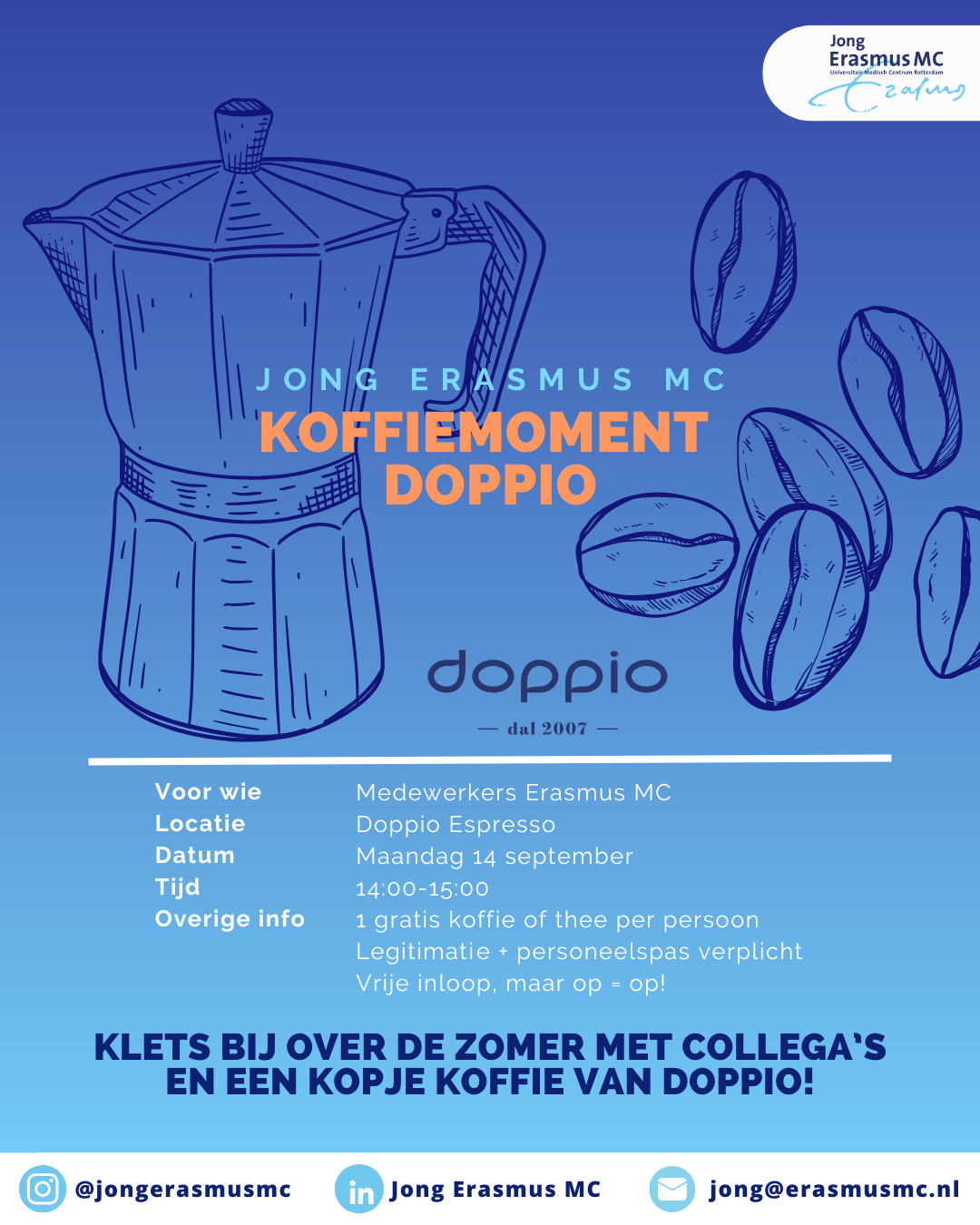 Koffie moment bij Doppio 